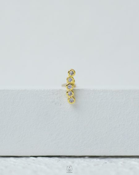 white fake peral piercing