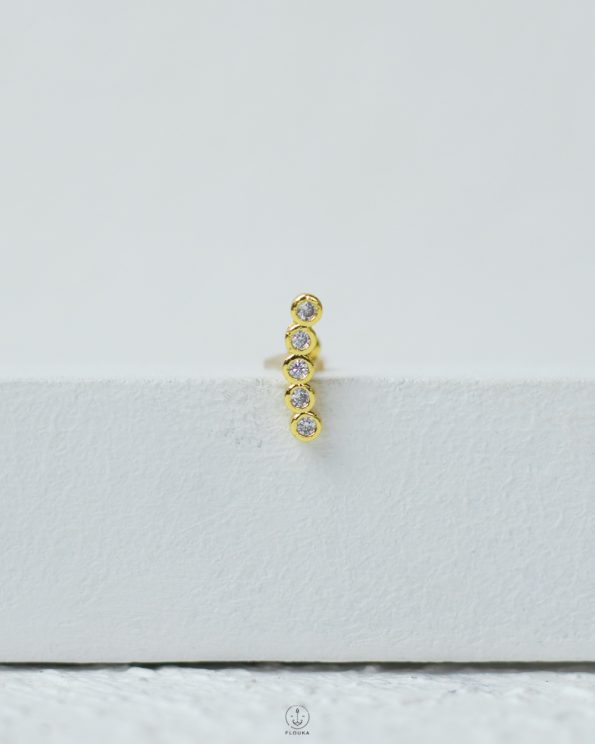 white fake peral piercing
