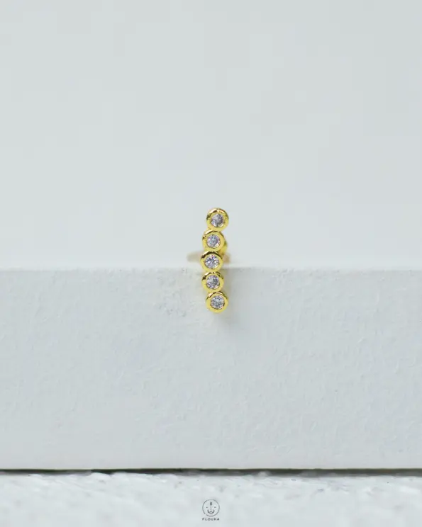 white fake peral piercing