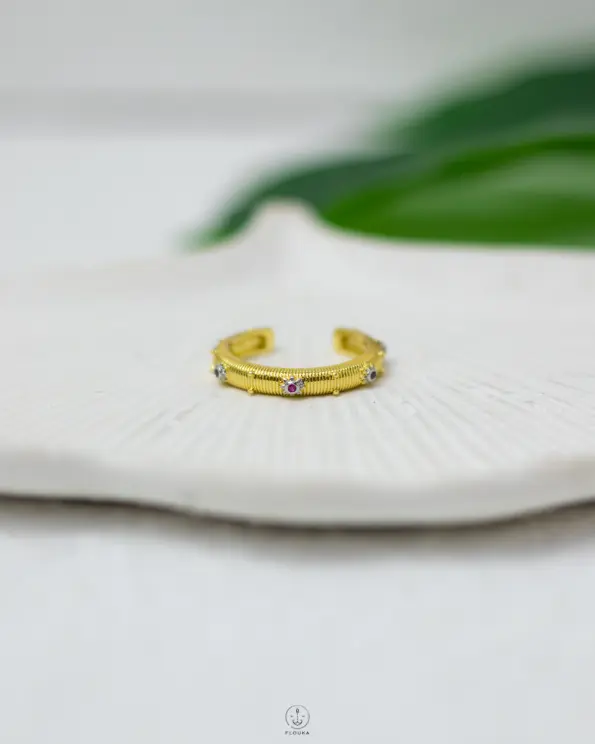 fake diamond free size strus ring