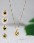 bulgari multi color gold neckless