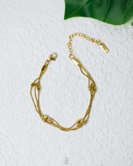 three layer gold bracelet