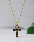 black key life gold necklace
