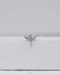 basic silver angel piercing
