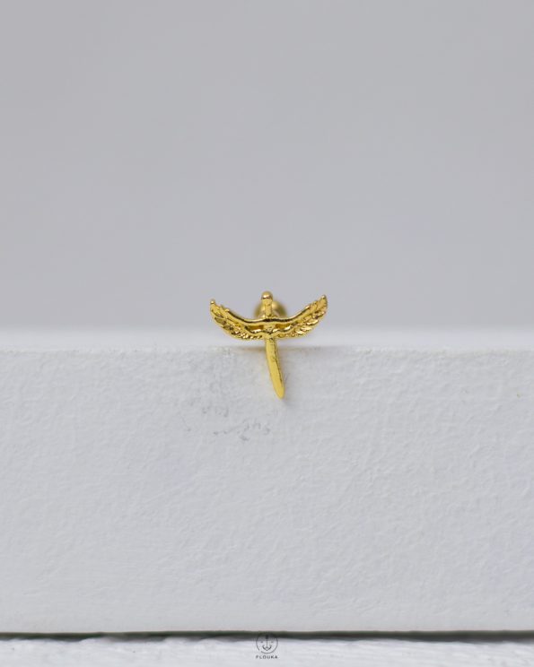 gold angel piercing