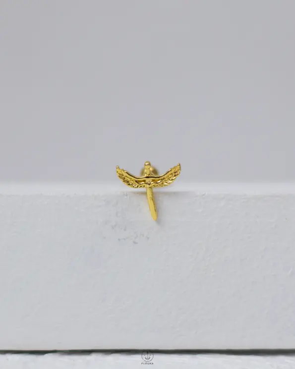 gold angel piercing