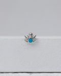 silver blue eye piercing