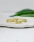 Luxury leaf straus gold bracelet