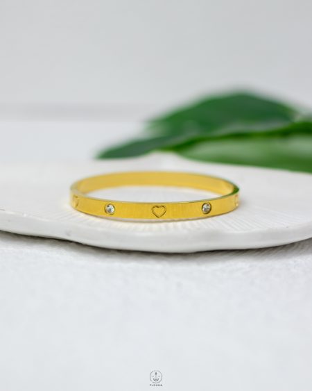 hearts straus basic gold bracelet