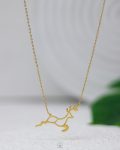 gold deer necklace