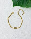 gold tie bracelet