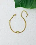 gold tie bracelet