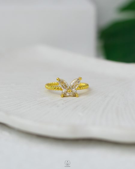 gold butterfly ring