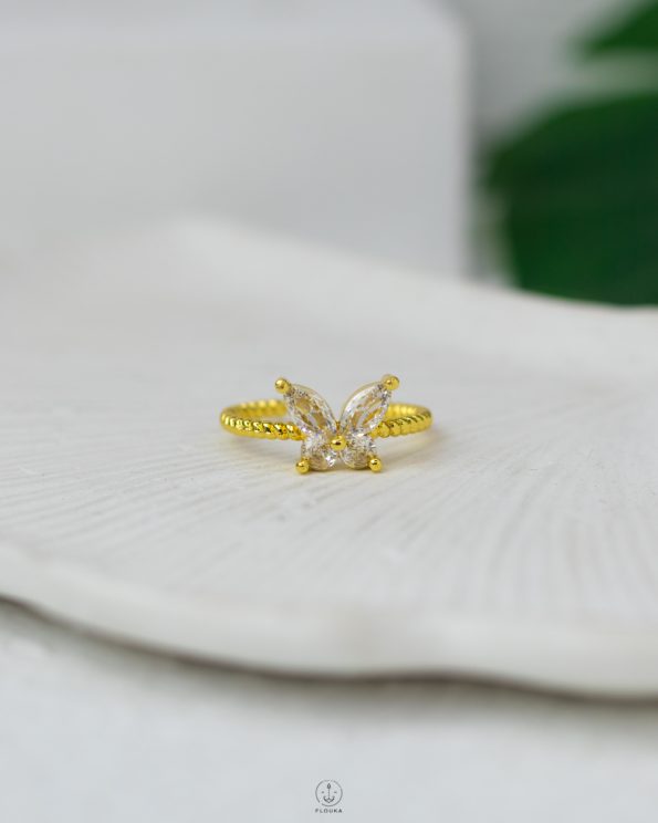 gold butterfly ring
