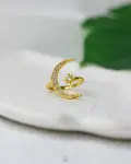 cresent & star gold strus ring