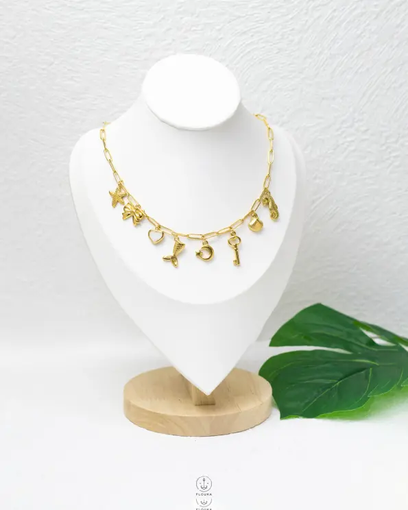 gold sea toys necklace