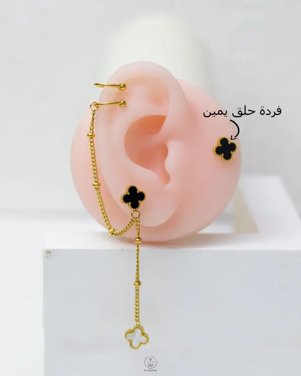 black & white van cleef set earrings