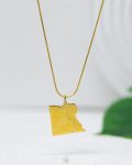 Egypt gold map necklace