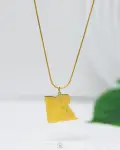 Egypt gold map necklace