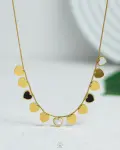 black & white heart necklace