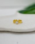 circle white rasin gold ring