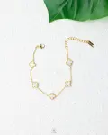 simple white vancleef bracelet