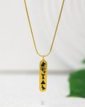 black pharonic bar necklace