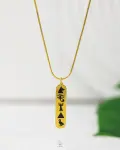 black pharonic bar necklace