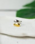 free size silver and gold ring