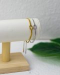 Couple tie gold & silver bracelet