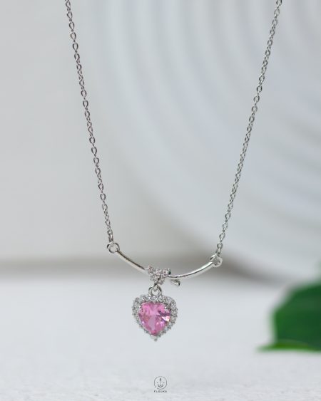 pink pandora silver necklace
