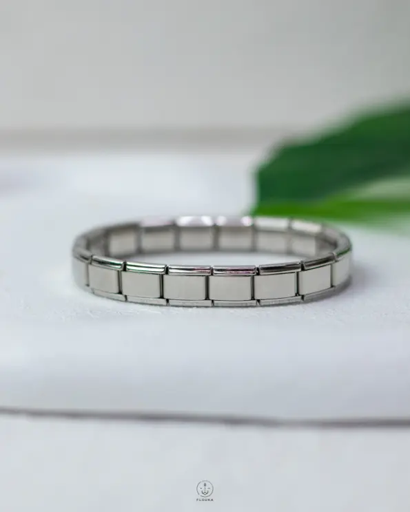 basic silver italian bracelet