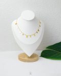 multi drops gold necklace