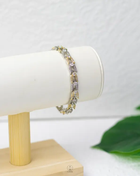 mix straus gold & silver tiffany bracelet