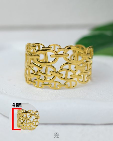 free size gold CD chain bracelet