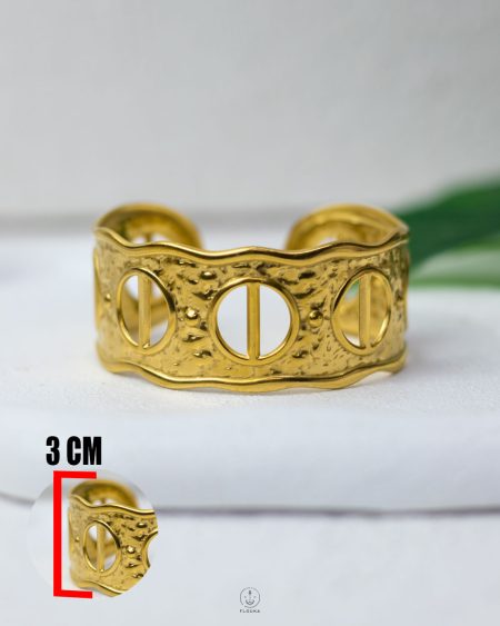 free size gold CD bracelet