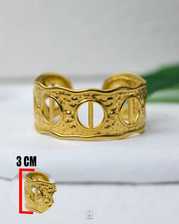 free size gold CD bracelet