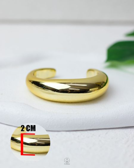 CCB wavy flat gold bracelet