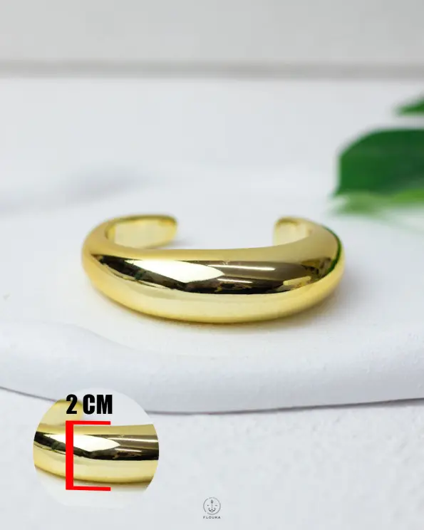 CCB wavy flat gold bracelet