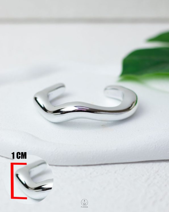 CCB wavy pump silver bracelet
