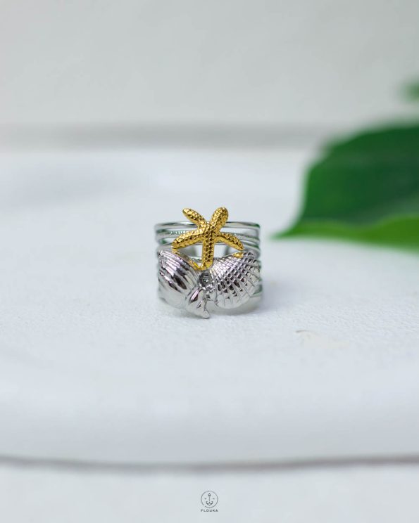 seashells & seastar ring