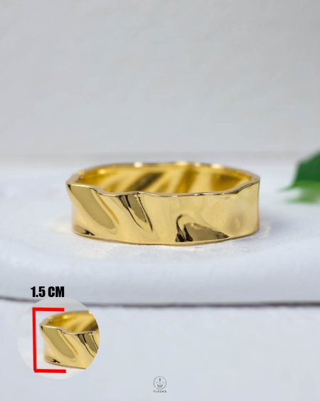easy open gold Wrinkles chanky bangel