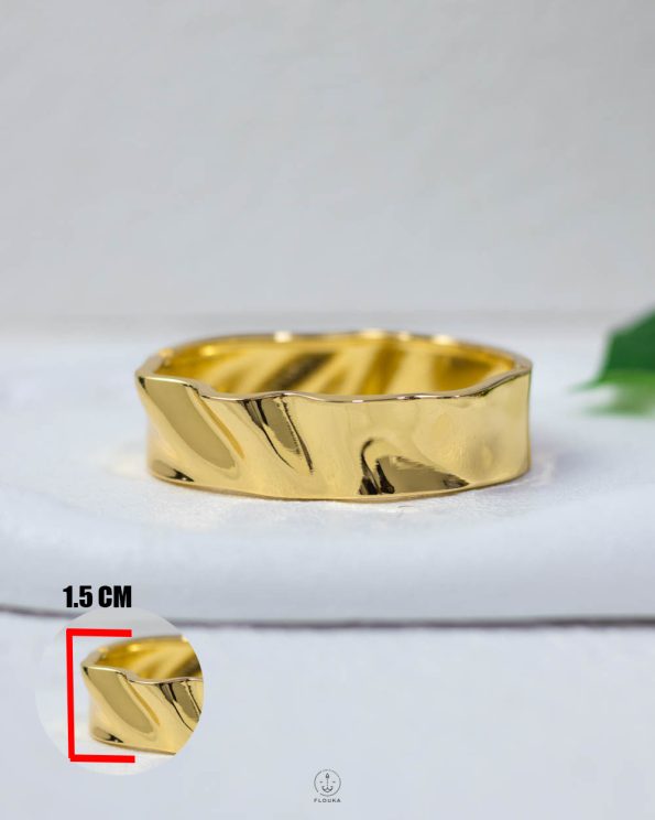 easy open gold Wrinkles chanky bangel