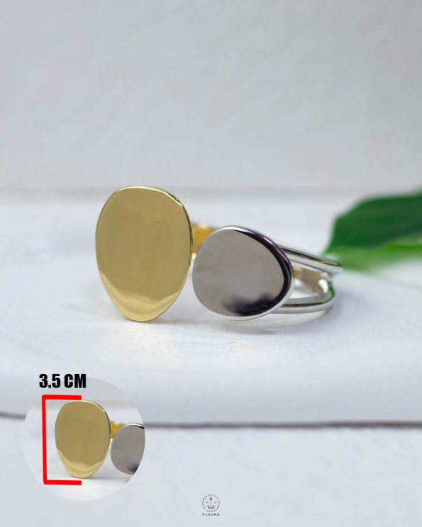 easy open gold & silver chanky bangel