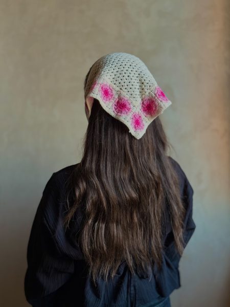 PINK FLOWER SCARF