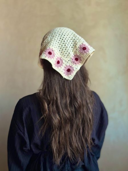 PURPLE FLOWER SCARF