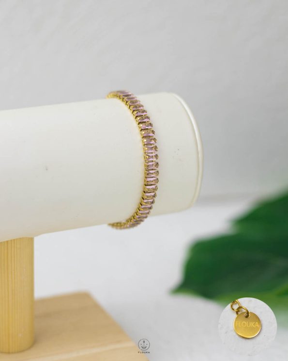 pink tennis bracelet