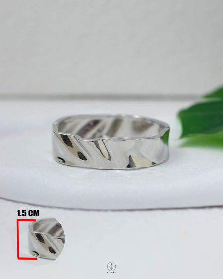 easy open silver Wrinkles chanky bangel