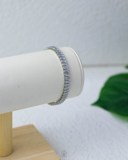 silver tennis bracelet