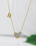 litter H gold heart necklace